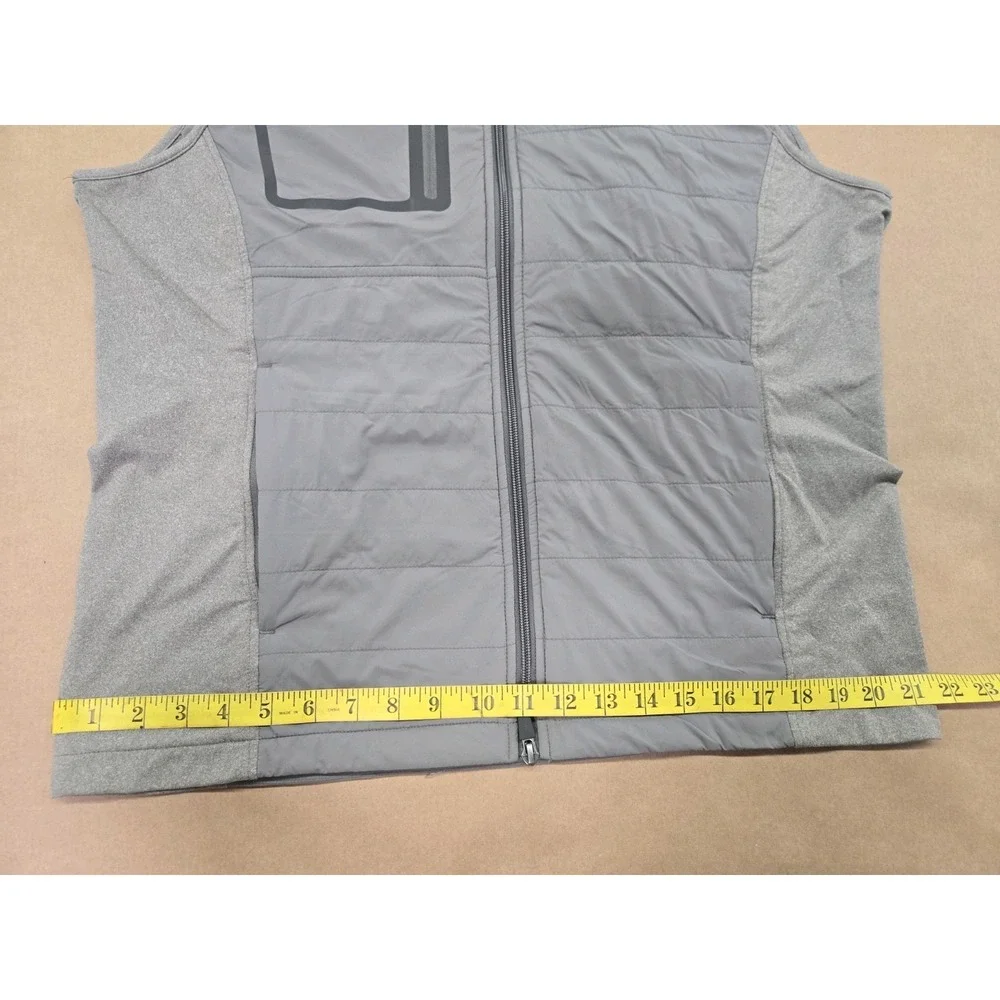 Johnnie O‎ Men's Duffy Puffy Vest Size M Meteor Gray MUCH Logo